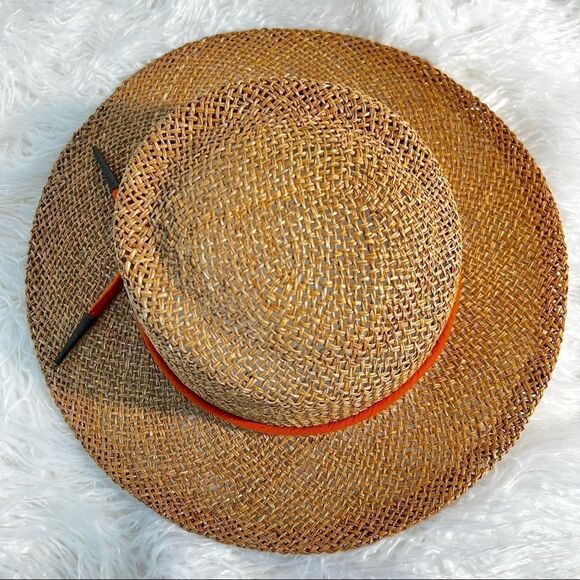 Women’s Wide Brimmed Straw Hat Loose Weave Summer Fun Beach - Picture 4 of 6